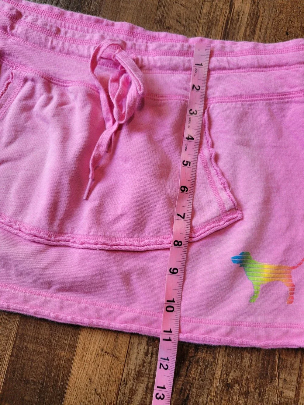 Y2K Victoria's Secret PINK Cotton Rainbow Love Pink Rainbow Dog Mini Skirt